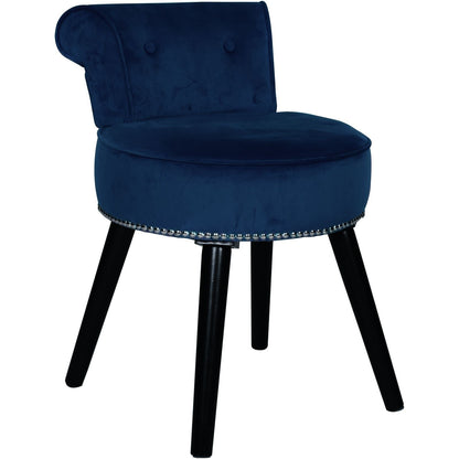 Sedia da trucco VEIKOUS con schienale basso e gambe in legno - 17,3 x 15,7 x 25,1