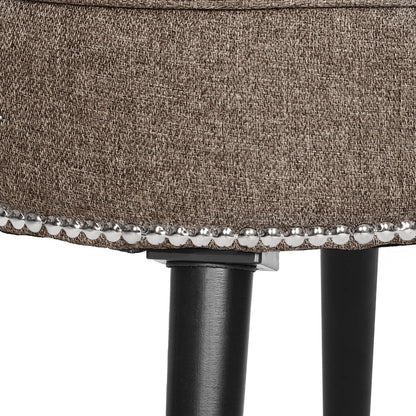 Sedia da trucco VEIKOUS con schienale basso e gambe in legno - 17,3 x 15,7 x 25,1