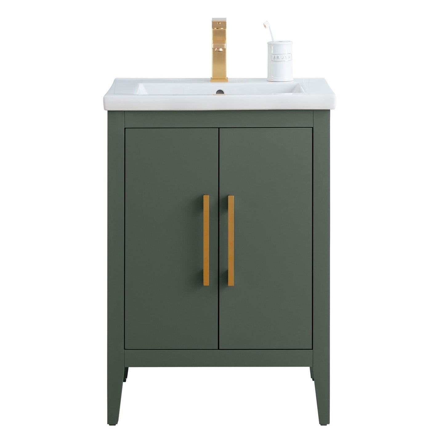 Mobiletto per lavabo da bagno Vanity Art 20 o 24 o 30 con piano in ceramica