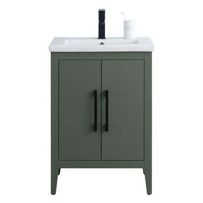 Mobiletto per lavabo da bagno Vanity Art 20 o 24 o 30 con piano in ceramica