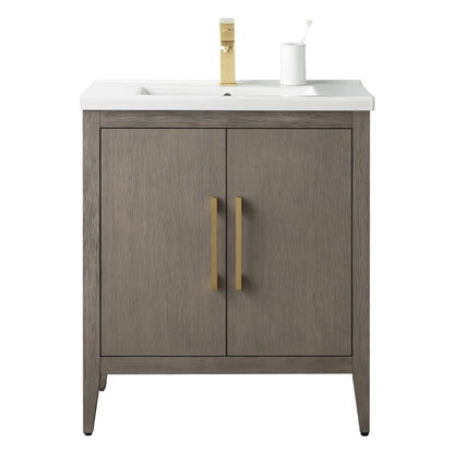 Mobiletto per lavabo da bagno Vanity Art 20 o 24 o 30 con piano in ceramica
