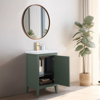 Mobiletto per lavabo da bagno Vanity Art 20 o 24 o 30 con piano in ceramica