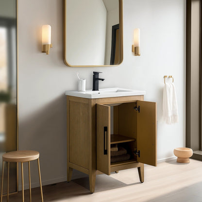 Mobiletto per lavabo da bagno Vanity Art 20 o 24 o 30 con piano in ceramica