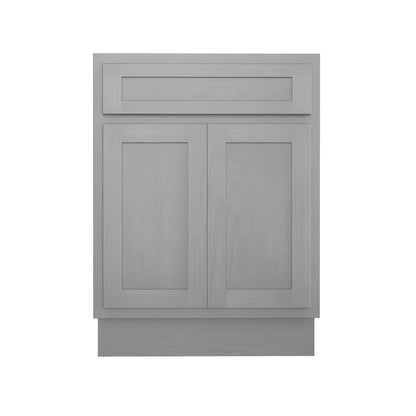 Mobiletto per lavabo da bagno Vanity Art in legno massello da 24 pollici con lavabo singolo