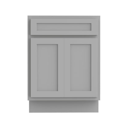 Mobiletto per lavabo da bagno Vanity Art in legno massello da 24 pollici con lavabo singolo