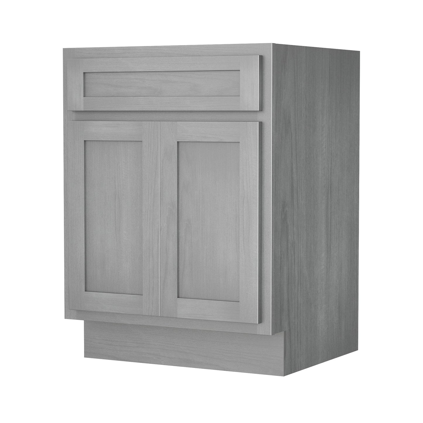 Mobiletto per lavabo da bagno Vanity Art in legno massello da 24 pollici con lavabo singolo