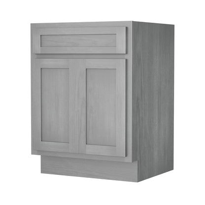 Mobiletto per lavabo da bagno Vanity Art in legno massello da 24 pollici con lavabo singolo