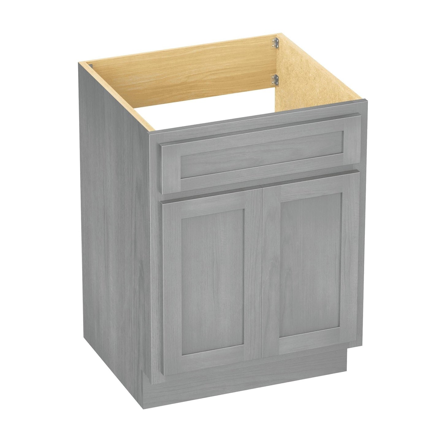 Mobiletto per lavabo da bagno Vanity Art in legno massello da 24 pollici con lavabo singolo
