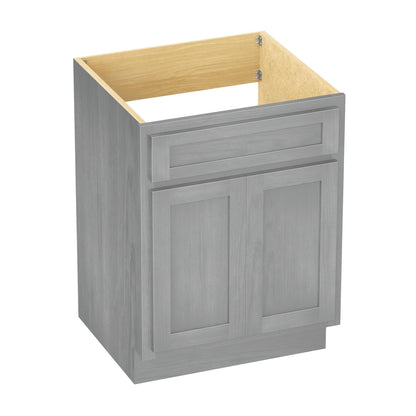 Mobiletto per lavabo da bagno Vanity Art in legno massello da 24 pollici con lavabo singolo