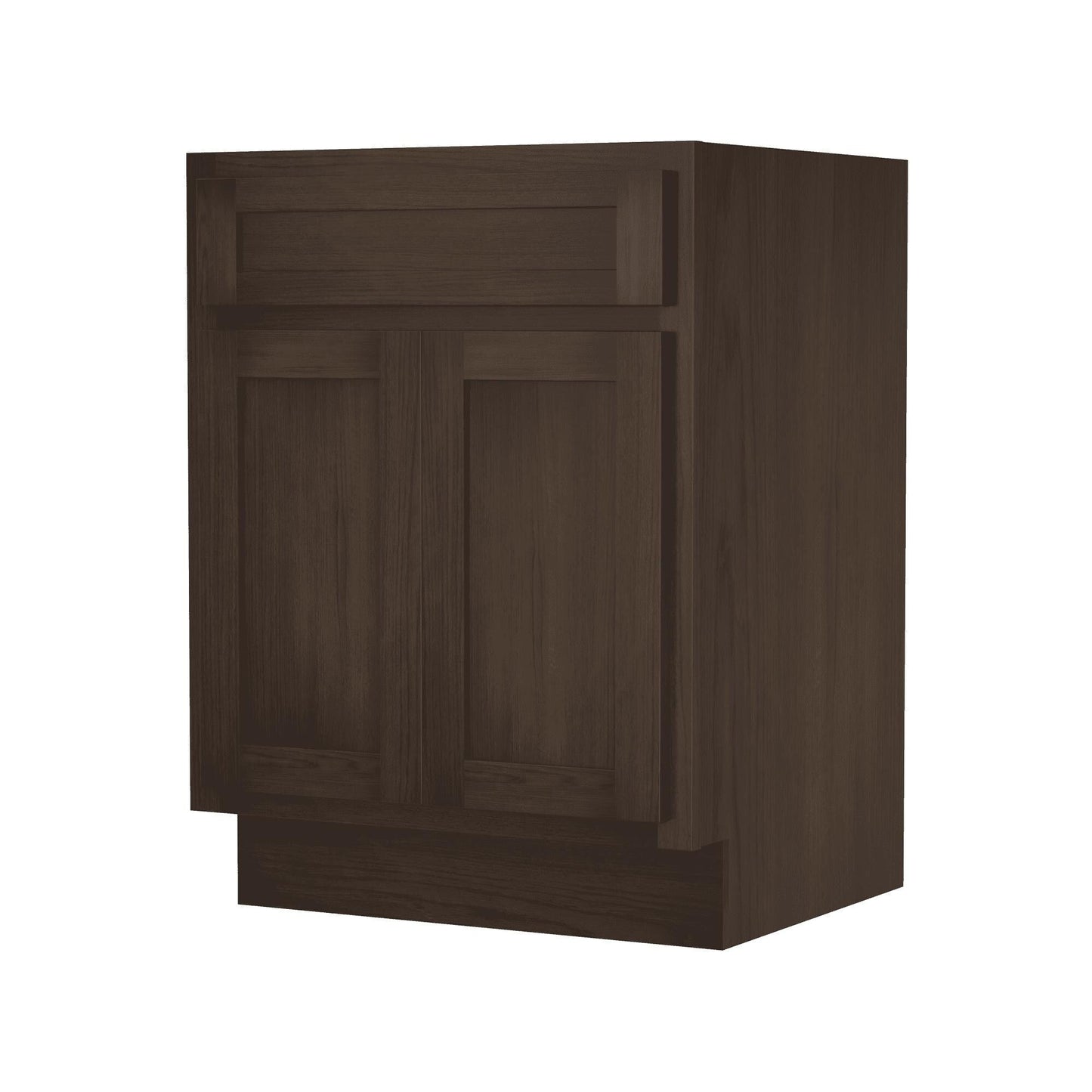Mobiletto per lavabo da bagno Vanity Art in legno massello da 24 pollici con lavabo singolo