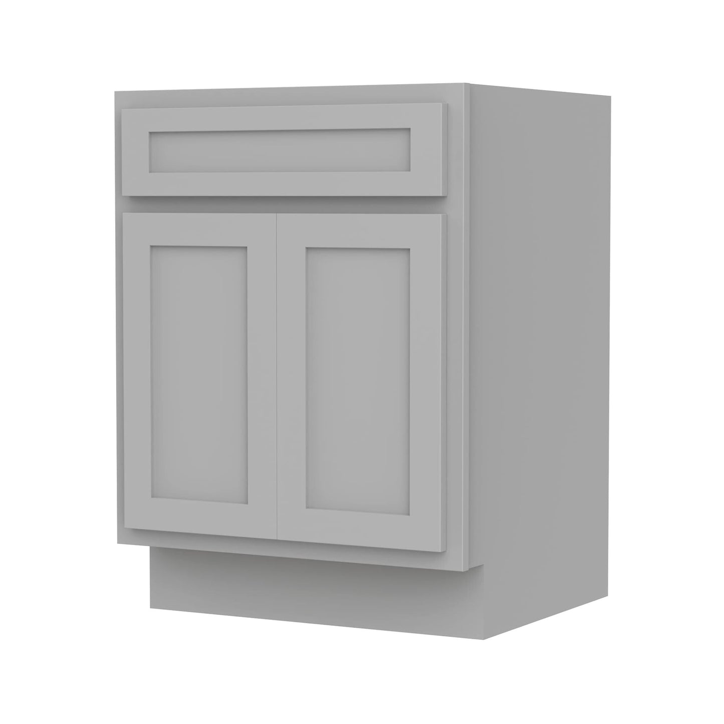 Mobiletto per lavabo da bagno Vanity Art in legno massello da 24 pollici con lavabo singolo