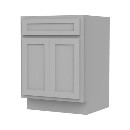 Mobiletto per lavabo da bagno Vanity Art in legno massello da 24 pollici con lavabo singolo