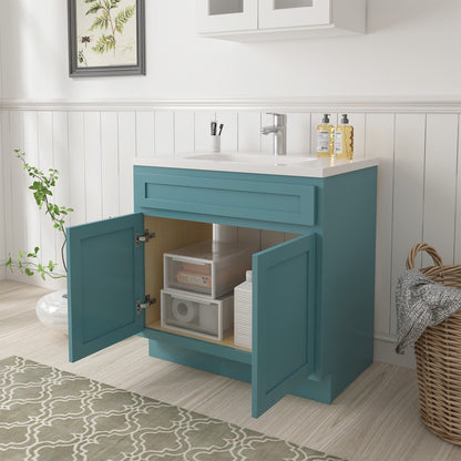 Mobiletto per lavabo da bagno Vanity Art da 36 pollici con lavabo singolo