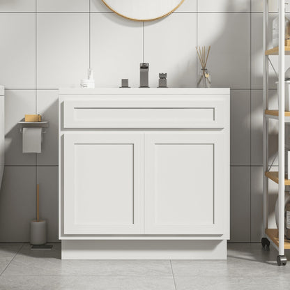 Mobiletto per lavabo da bagno Vanity Art da 36 pollici con lavabo singolo