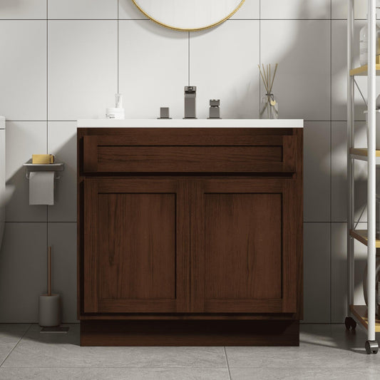 Mobiletto per lavabo da bagno Vanity Art da 36 pollici con lavabo singolo