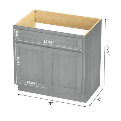 Mobiletto per lavabo da bagno Vanity Art da 36 pollici con lavabo singolo
