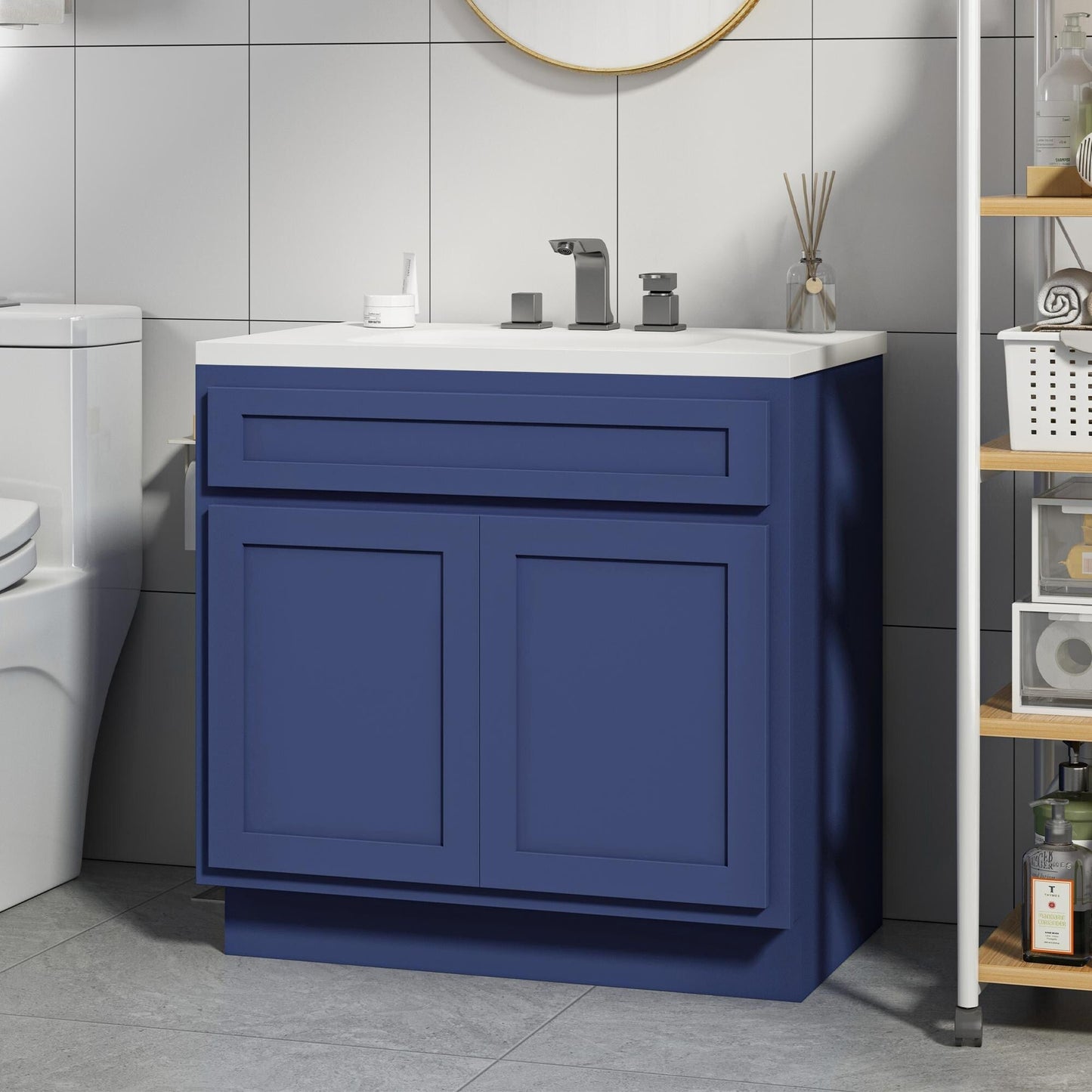Mobiletto per lavabo da bagno Vanity Art da 36 pollici con lavabo singolo