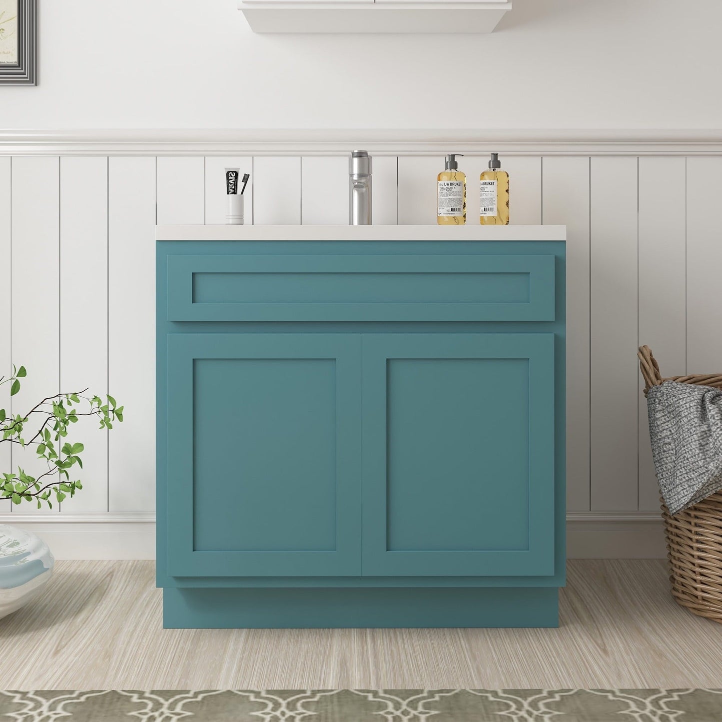 Mobiletto per lavabo da bagno Vanity Art da 36 pollici con lavabo singolo