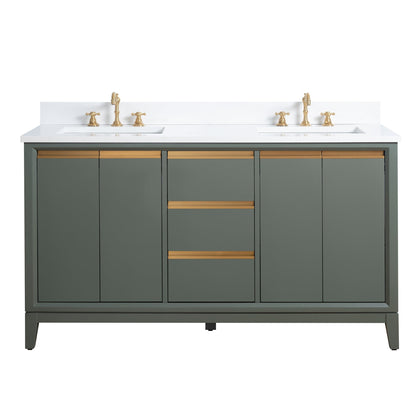 Mobile bagno Vanity Art con lavabo in ceramica e piano in marmo ingegnerizzato