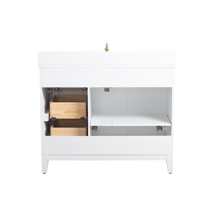 Mobile bagno Vanity Art con lavabo in ceramica e piano in marmo ingegnerizzato