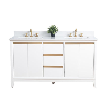 Mobile bagno Vanity Art con lavabo in ceramica e piano in marmo ingegnerizzato