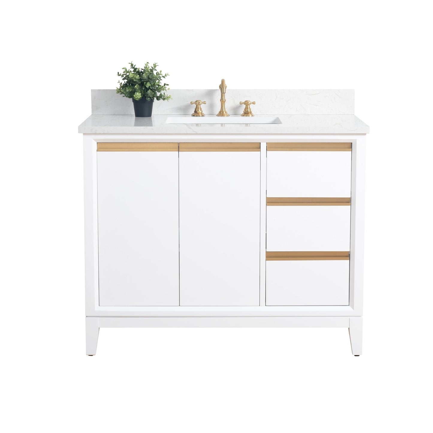 Mobile bagno Vanity Art con lavabo in ceramica e piano in marmo ingegnerizzato