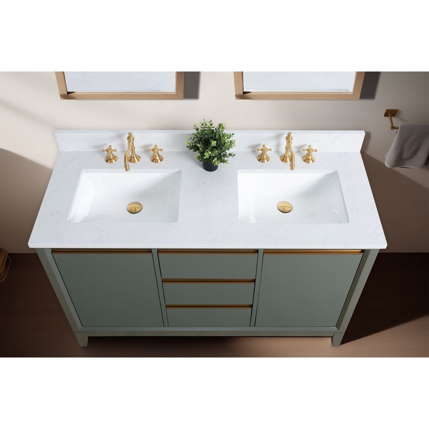 Mobile bagno Vanity Art con lavabo in ceramica e piano in marmo ingegnerizzato