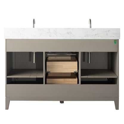 Mobile bagno Vanity Art con lavabo in ceramica e piano in marmo ingegnerizzato