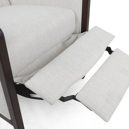 Poltrona reclinabile imbottita contemporanea Veatch Pushback di Christopher Knight Home