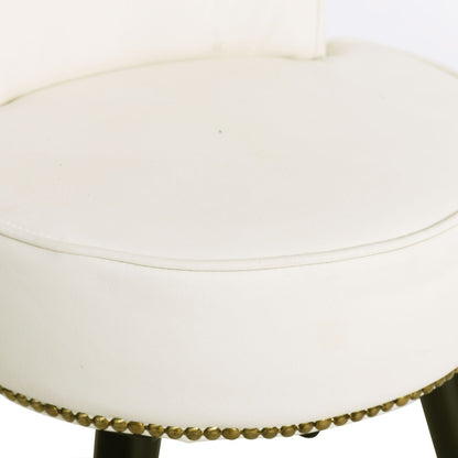 Sedia da trucco VEIKOUS con schienale basso e gambe in legno - 17,3 x 15,7 x 25,1
