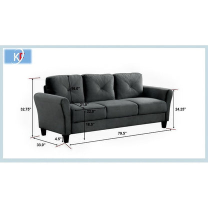 Divano componibile a 3 posti in velluto con cuscini in memory foam