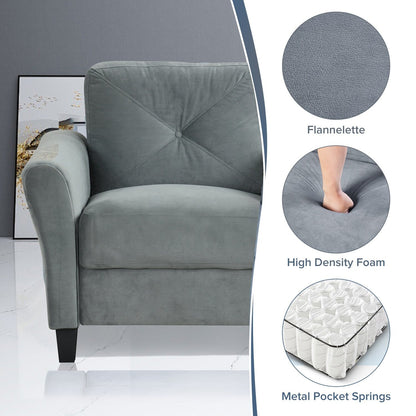 Divano componibile a 3 posti in velluto con cuscini in memory foam