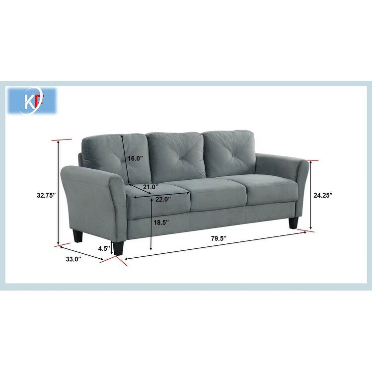 Divano componibile a 3 posti in velluto con cuscini in memory foam