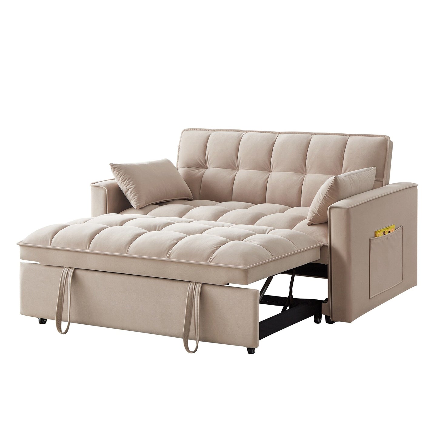Divano letto estraibile 4 in 1 in velluto
