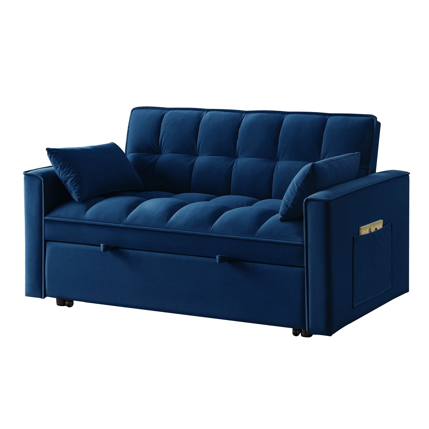 Divano letto estraibile 4 in 1 in velluto