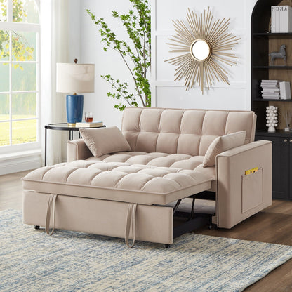 Divano letto estraibile 4 in 1 in velluto