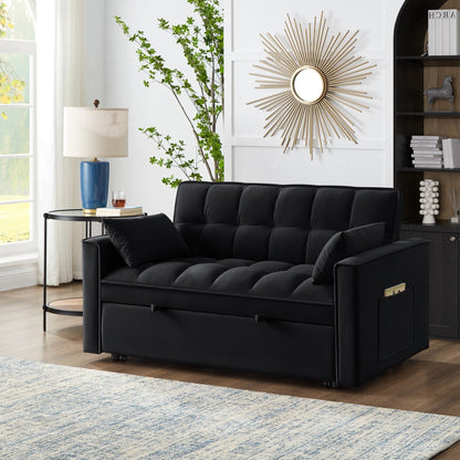 Divano letto estraibile 4 in 1 in velluto