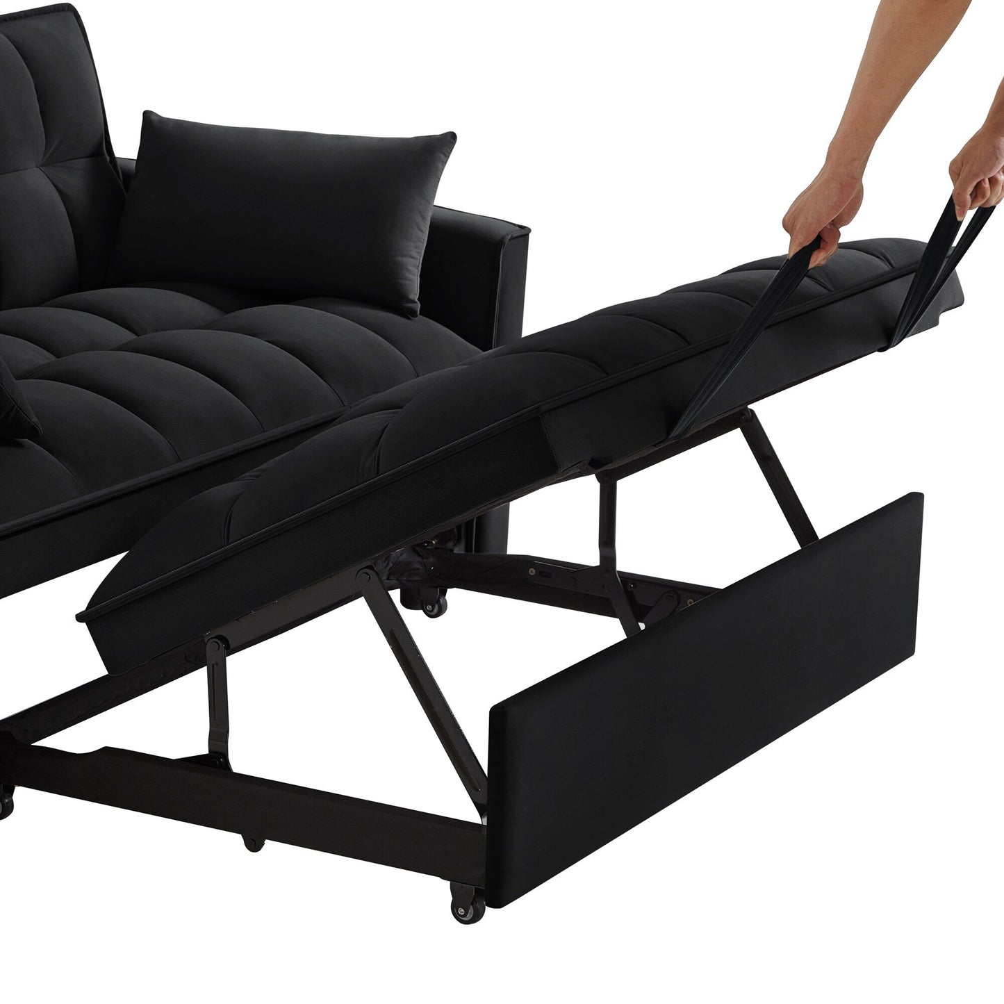 Divano letto estraibile 4 in 1 in velluto