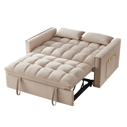 Divano letto estraibile 4 in 1 in velluto