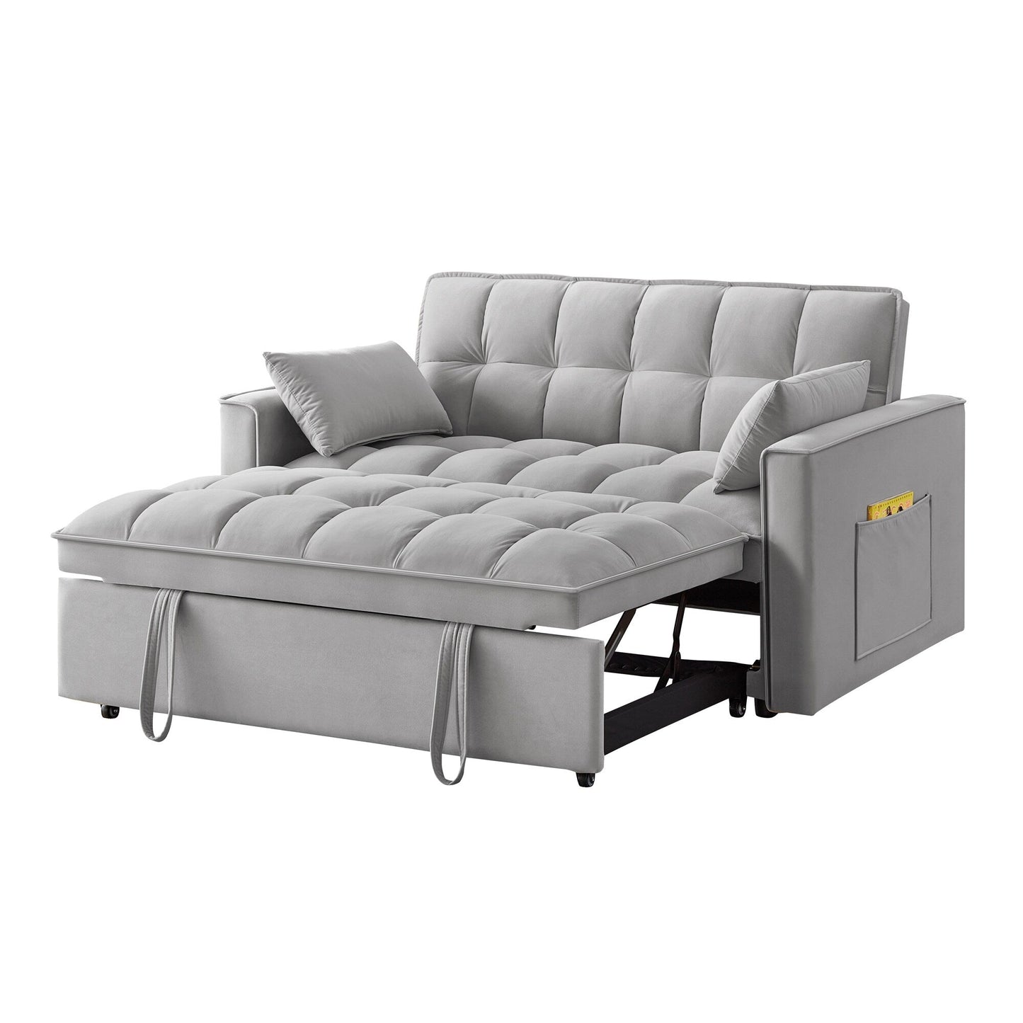 Divano letto estraibile 4 in 1 in velluto