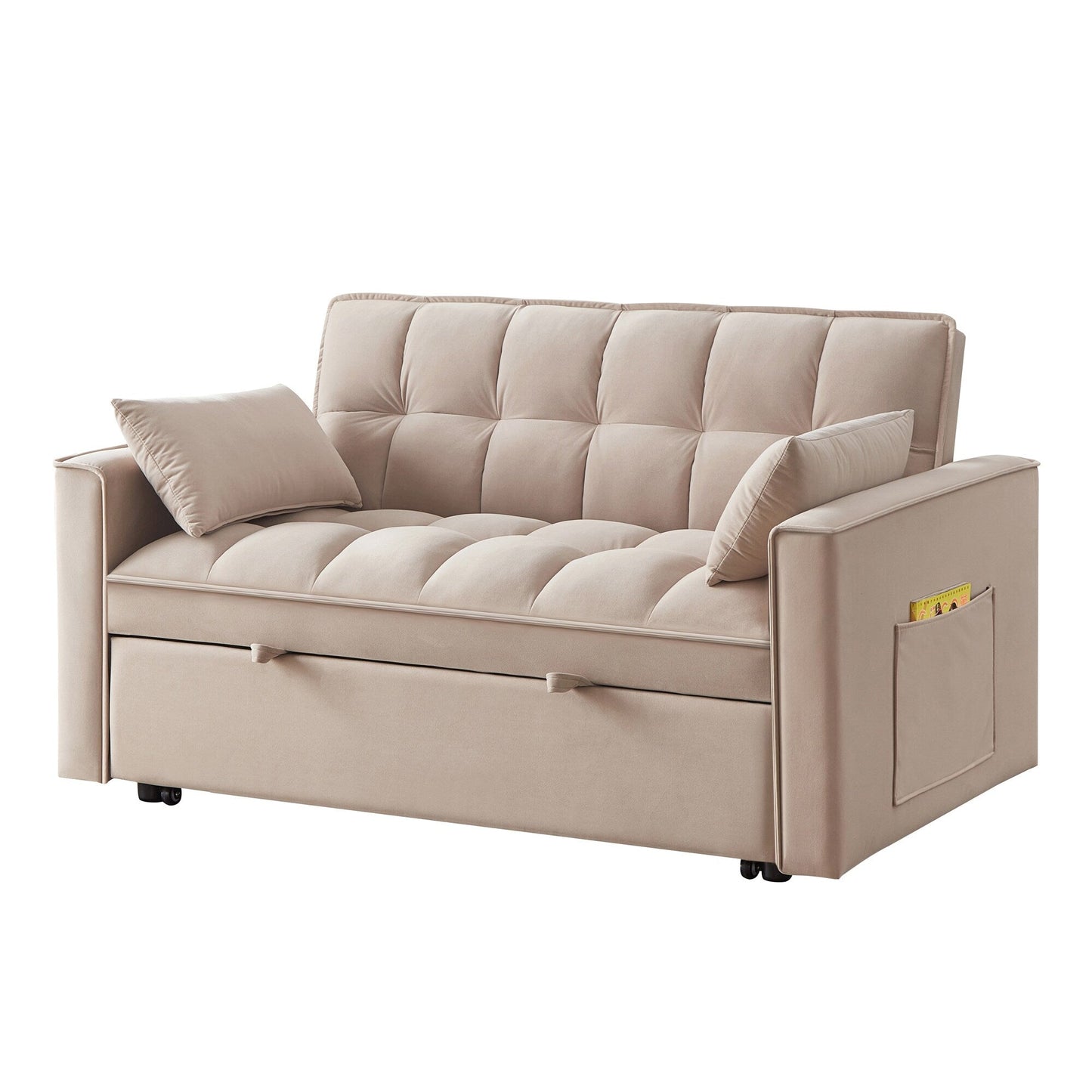 Divano letto estraibile 4 in 1 in velluto