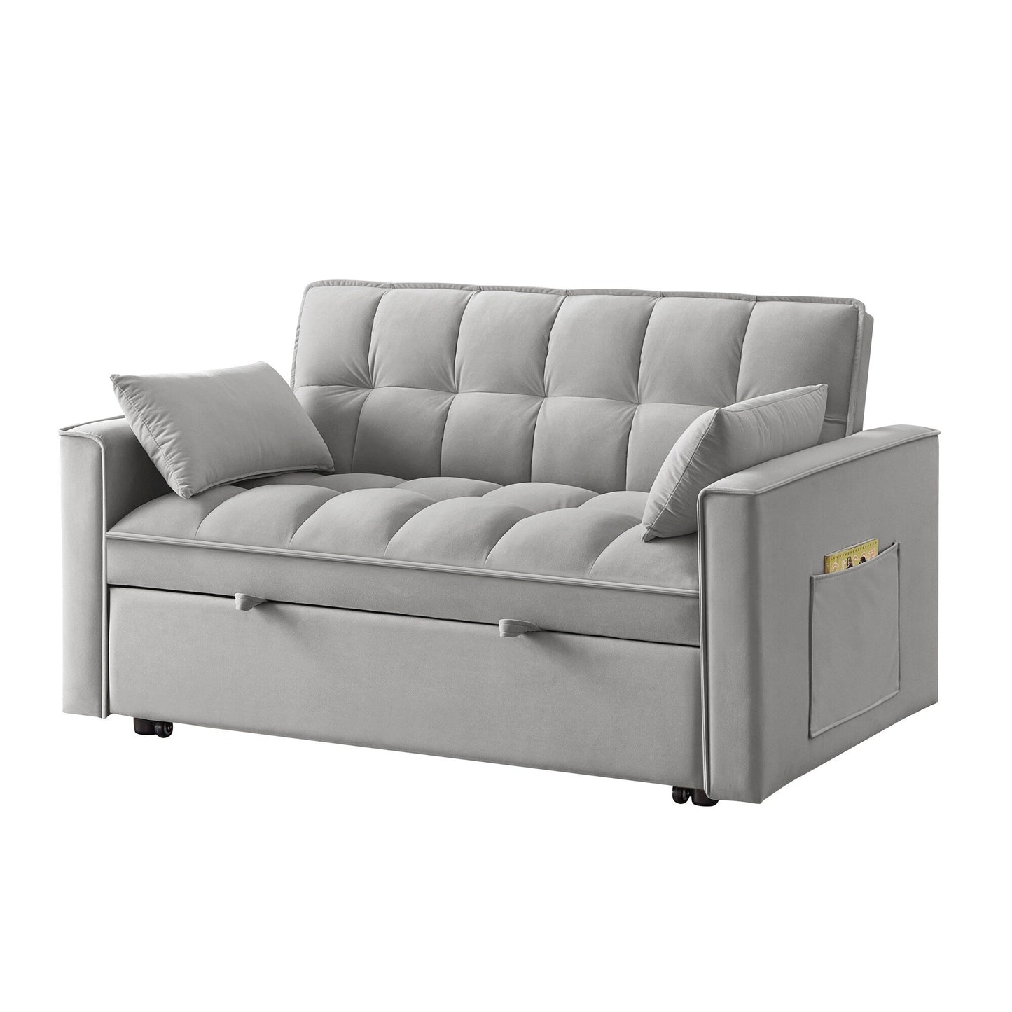 Divano letto estraibile 4 in 1 in velluto