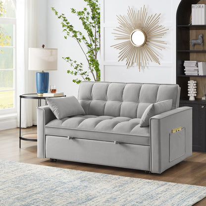 Divano letto estraibile 4 in 1 in velluto