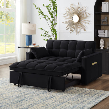 Divano letto estraibile 4 in 1 in velluto