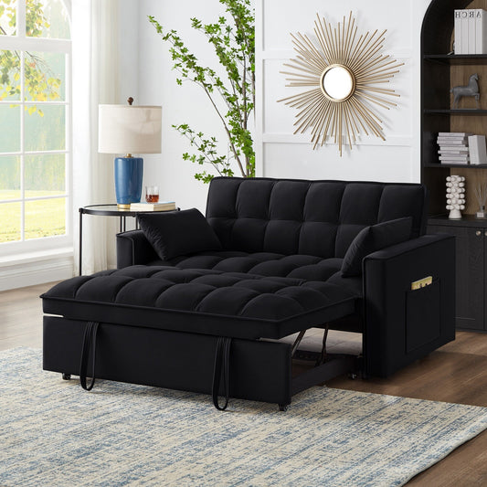 Divano letto estraibile 4 in 1 in velluto