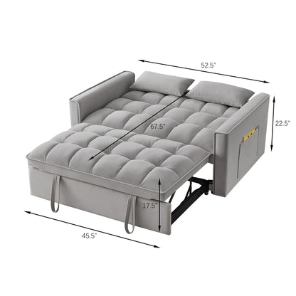 Divano letto estraibile 4 in 1 in velluto