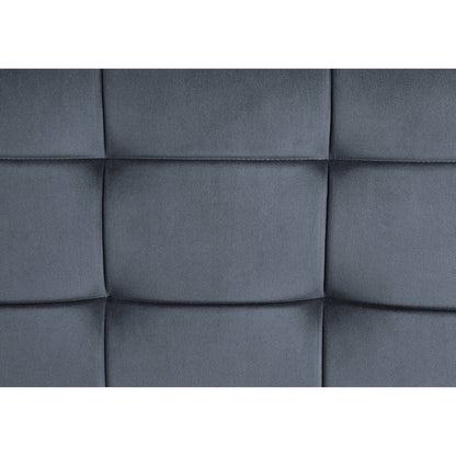 Divano a due posti imbottito in velluto con bottoni e cuscino del sedile in memory foam