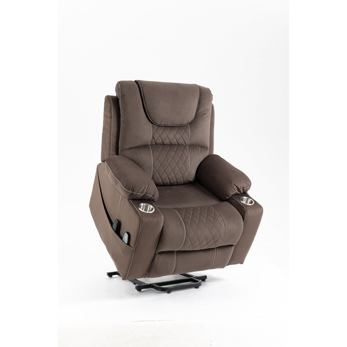 Poltrona reclinabile Velvet Dual Motor con riscaldamento, massaggio e portabicchieri
