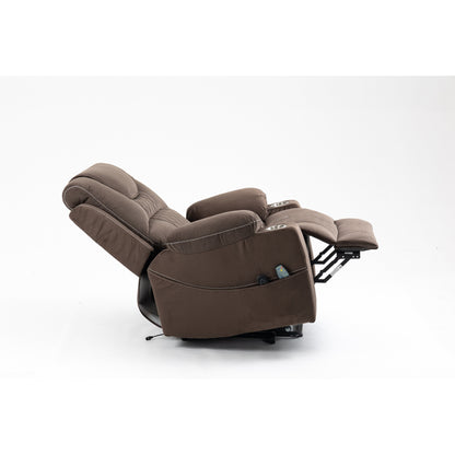Poltrona reclinabile Velvet Dual Motor con riscaldamento, massaggio e portabicchieri