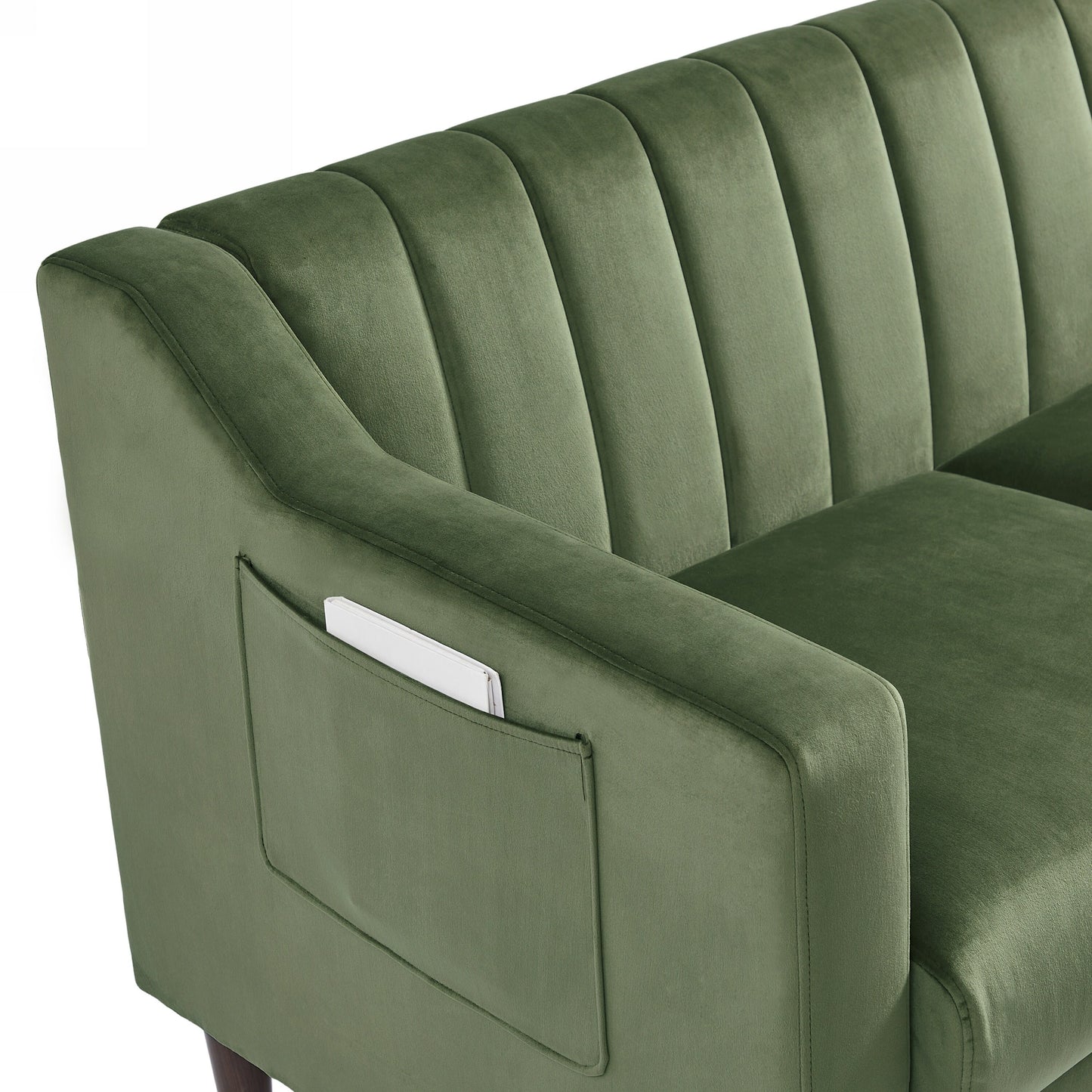 Divano Chesterfield imbottito in velluto